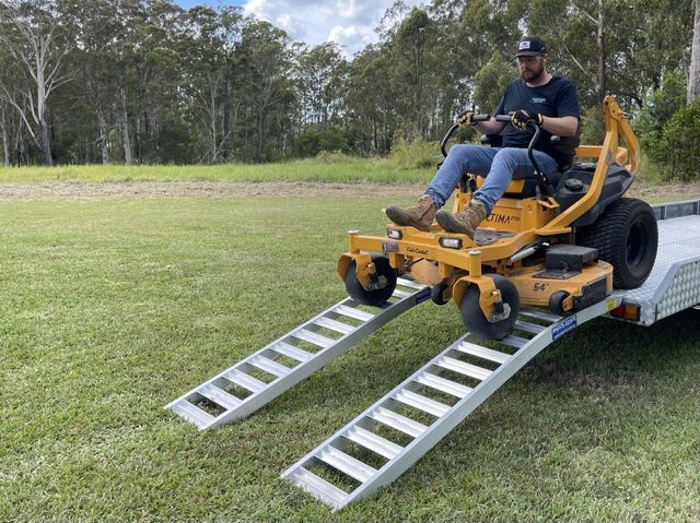 Riding mower loading online ramps